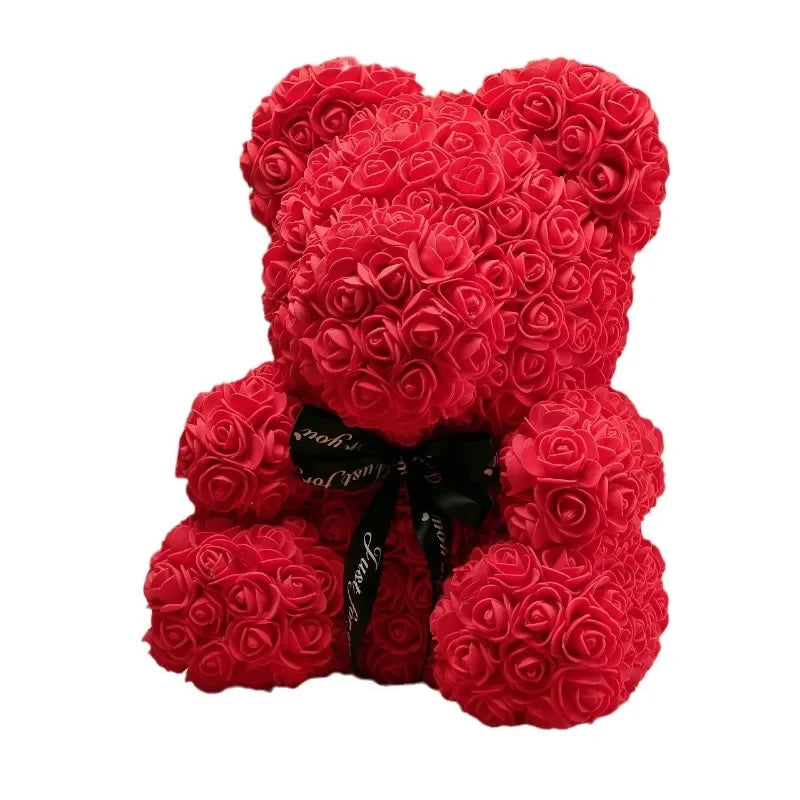 Artificial flower eternal rose teddy bear for Mom Mother's Day, Birthday, Valentine's Day , Anniversary Gifts & Decor Miniatures !